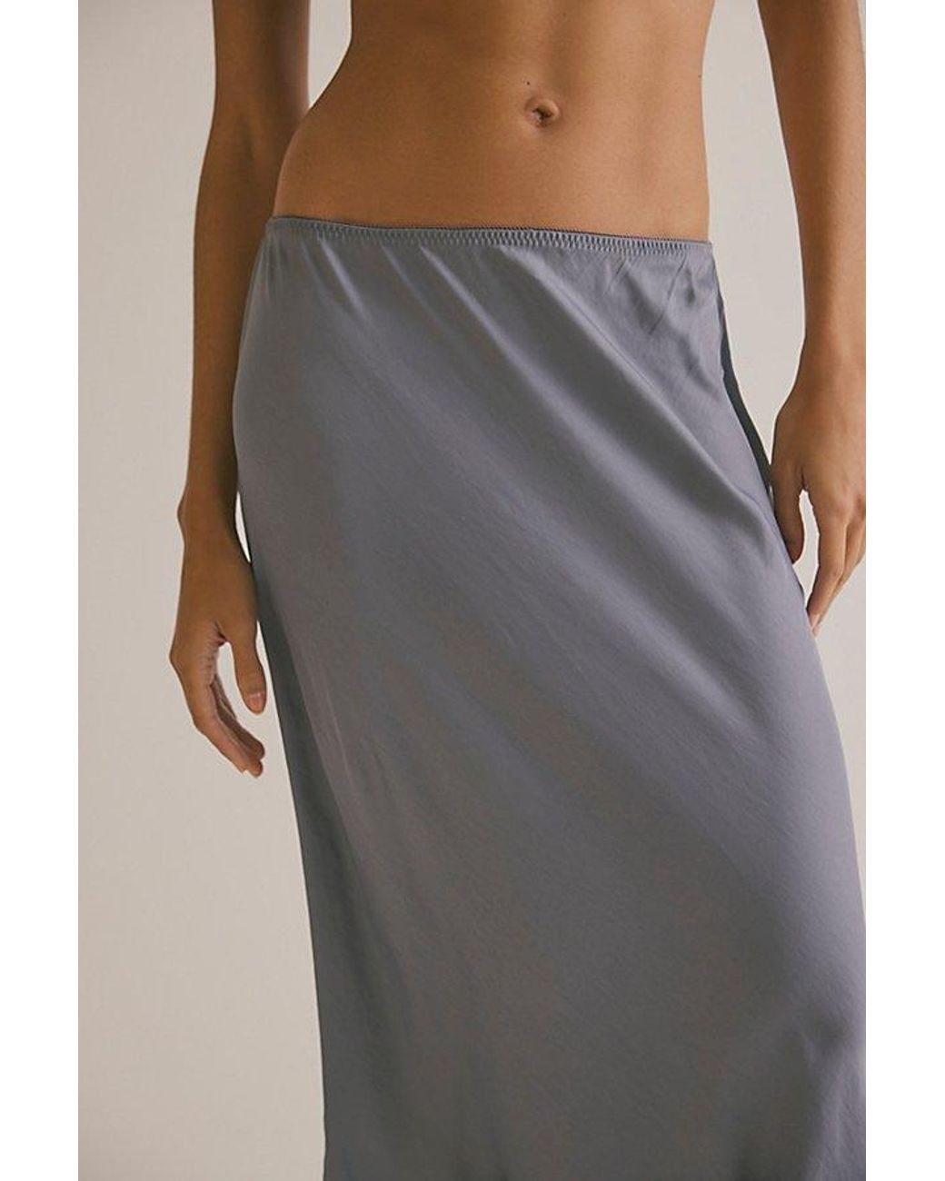 Intimately By Free People Blue Long Lost Lover Maxi Slip Skirt