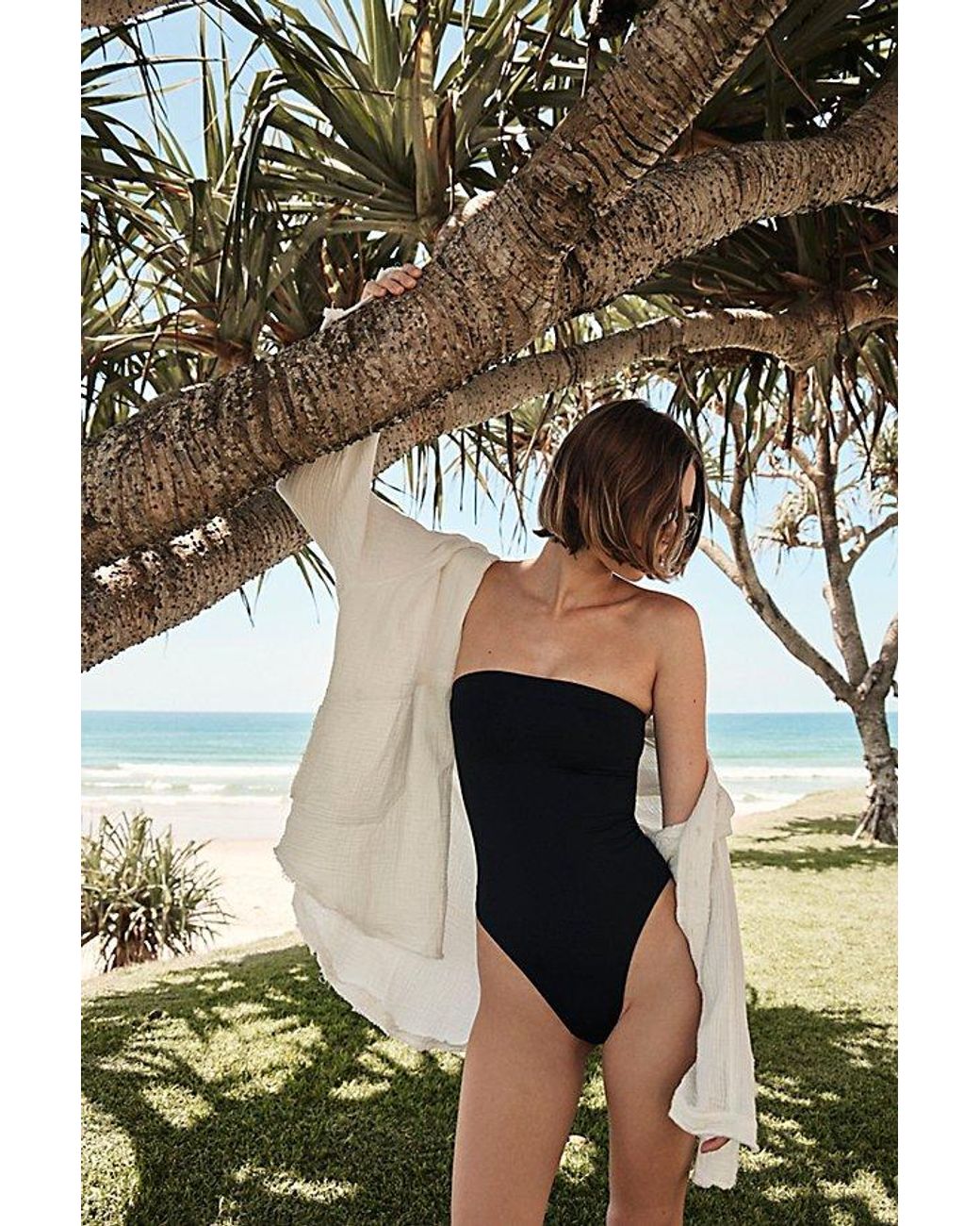 Toast Black Signature Tube One-Piece Swimsuit