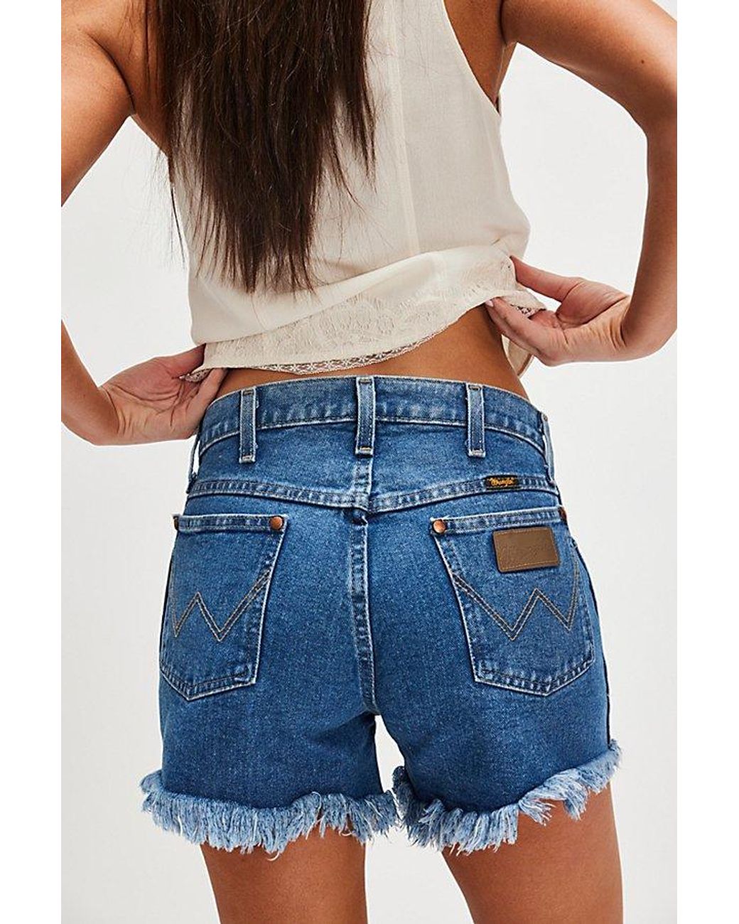 Wrangler Blue Reworked Shorts