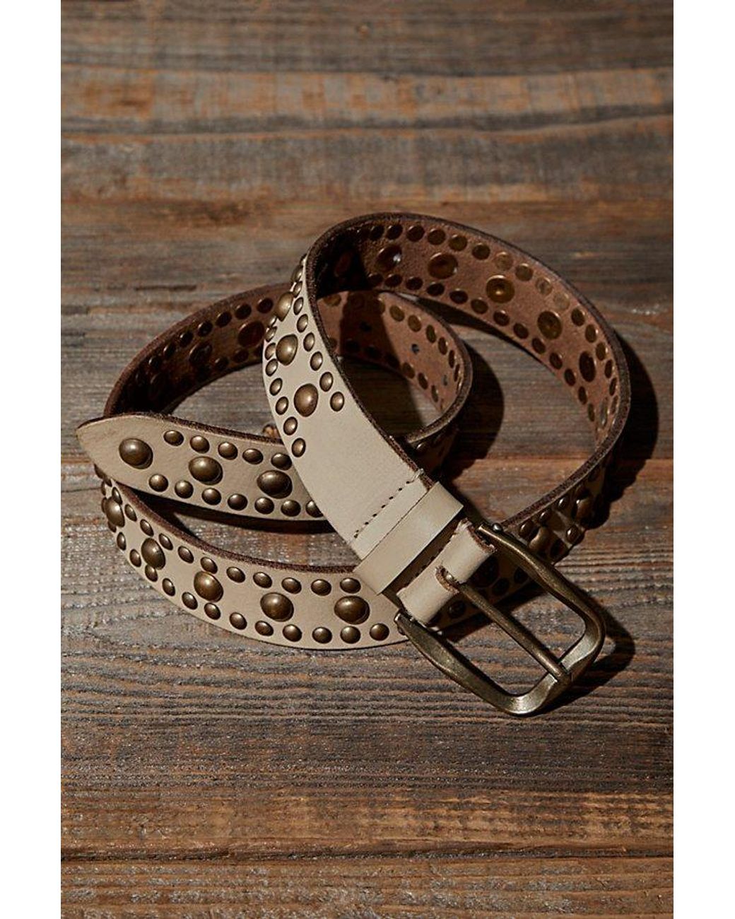 Free People Brown Sola Stud Belt