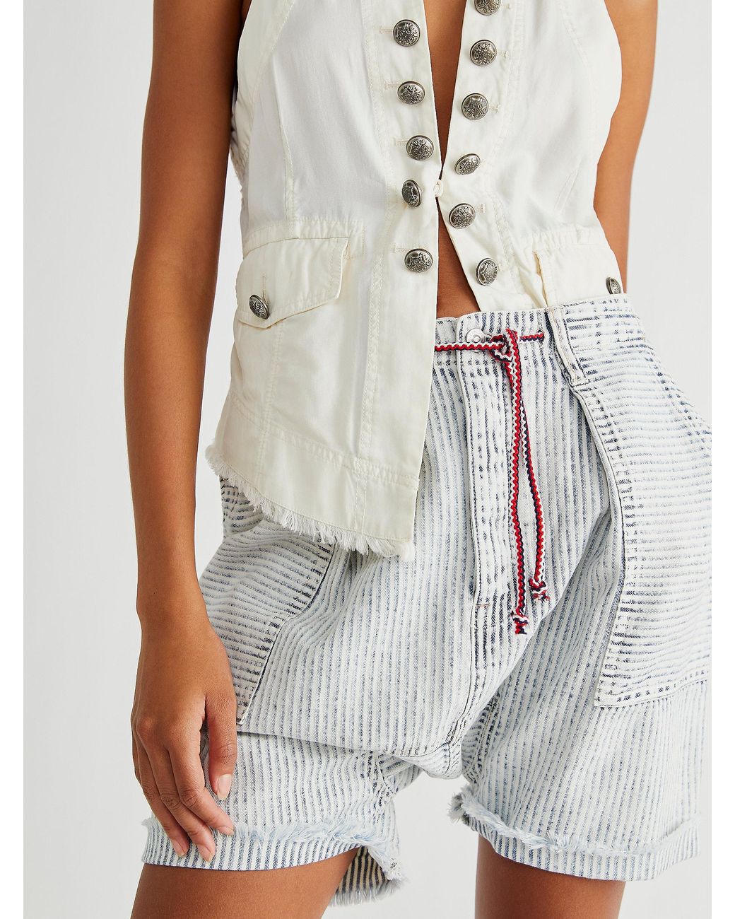 Free People Easy Rider Harem Shorts | Lyst