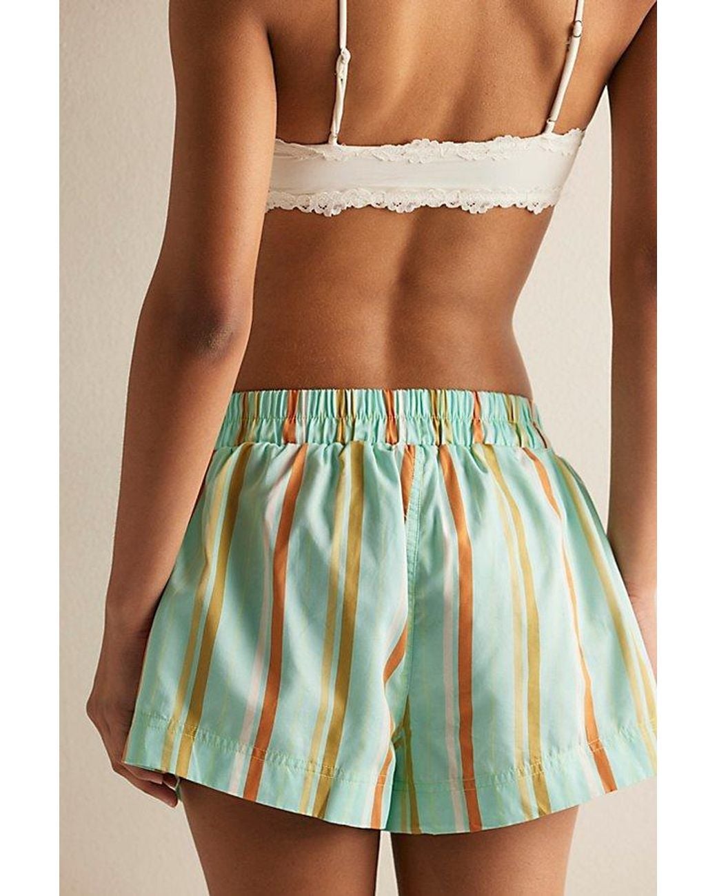 Free People Blue Day To Day Mini Boxers