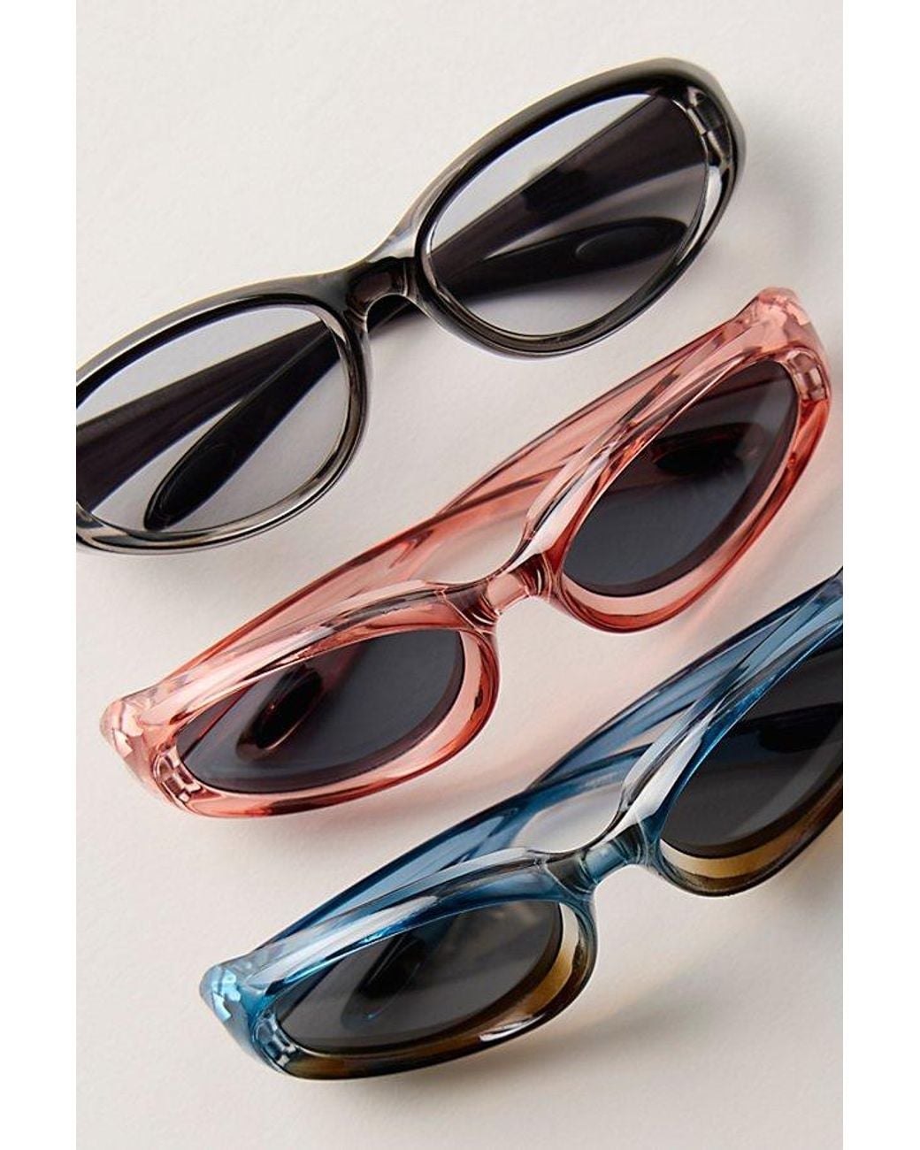 Free People Black Weston Wrap Around Sunglasses