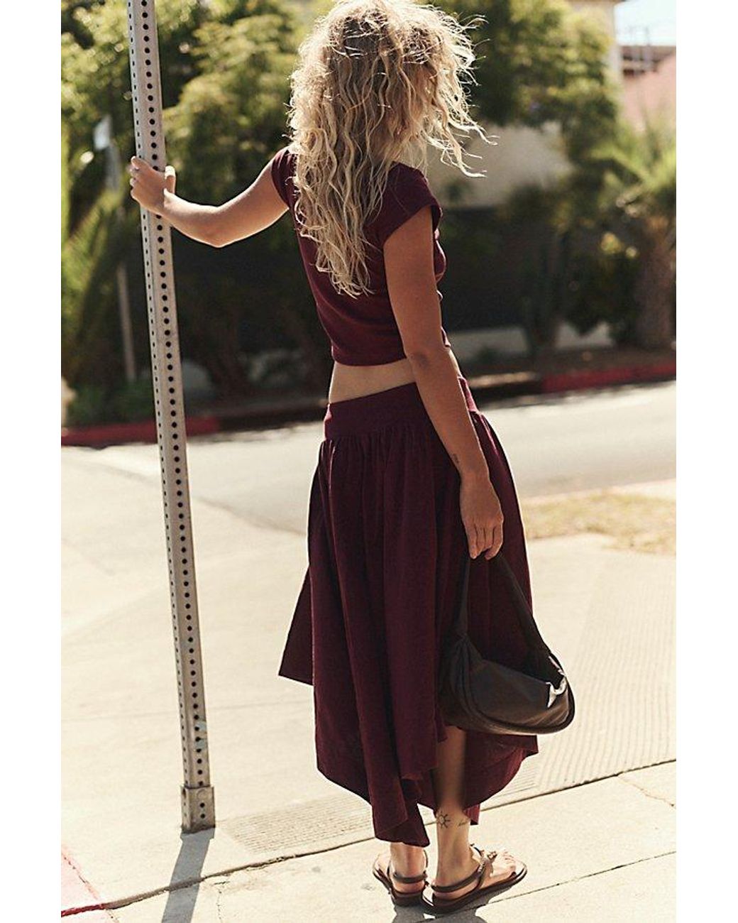 free-est Black Annette Tee Skirt Set By