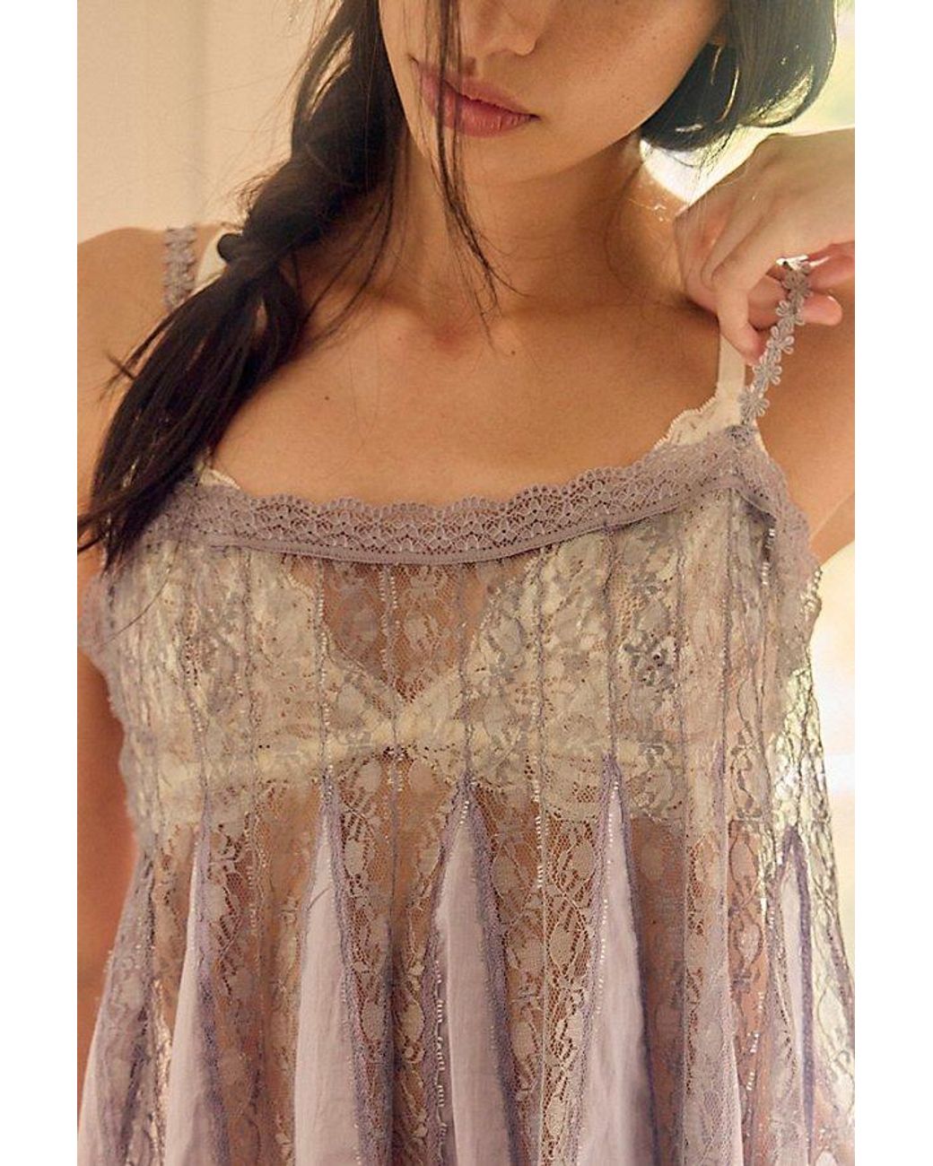 Intimately By Free People Brown A Perfect Day Mini Slip Dress By