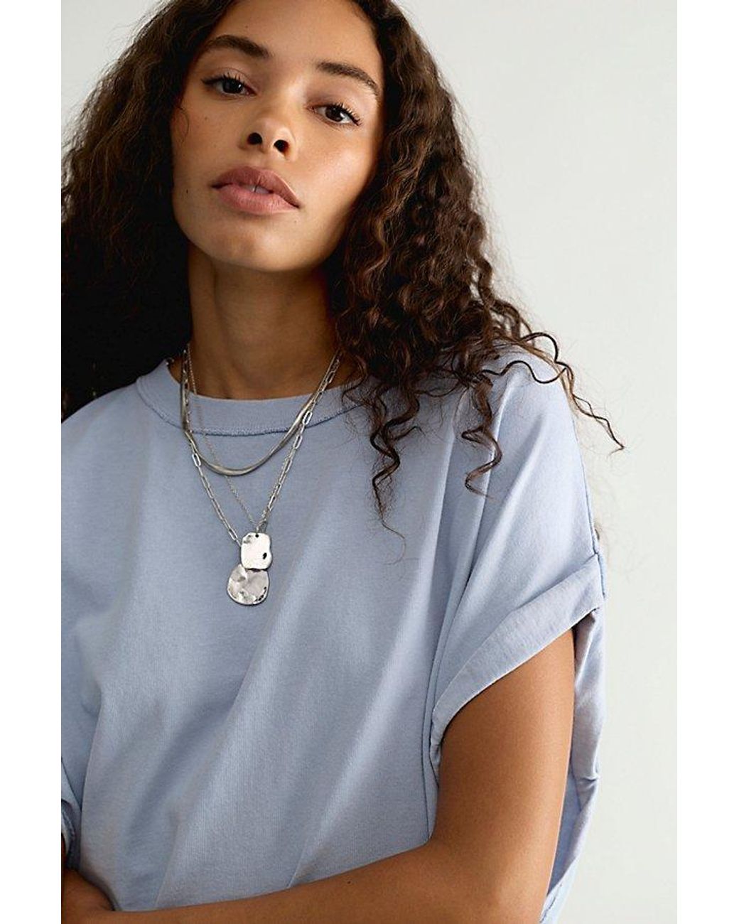Free People Blue We The Free Atlas Muscle Tunic