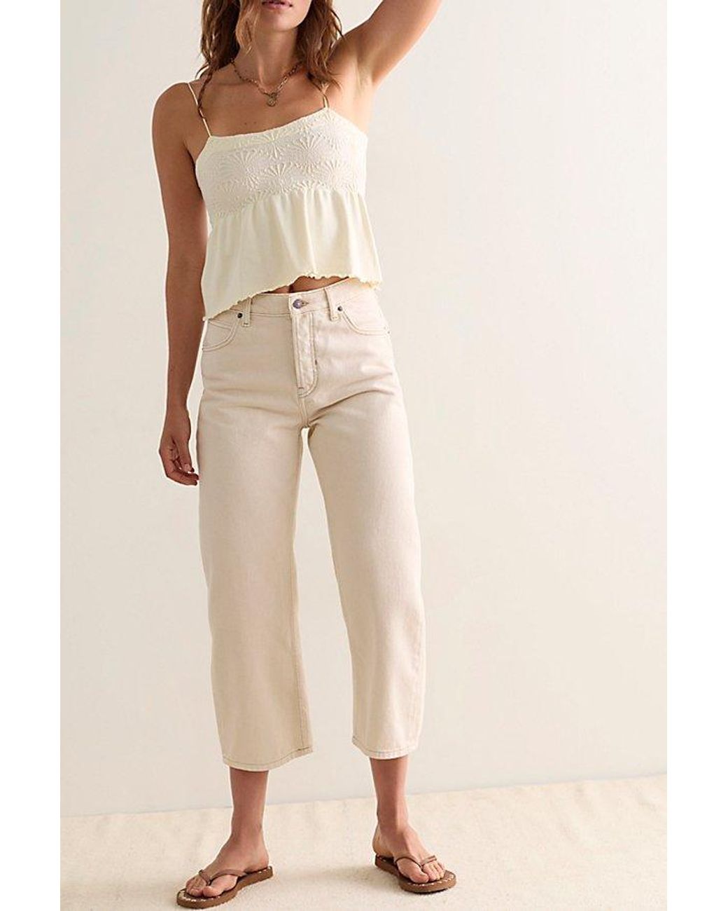 Intimately By Free People Brown Love Letter Babydoll Cami By