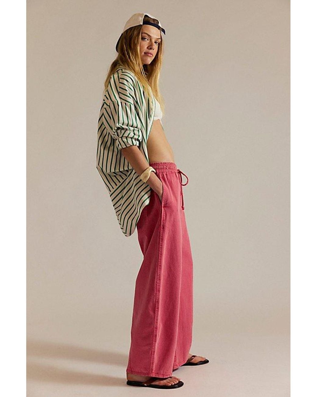 Free People Multicolor Lex Pull-On Barrel Pants