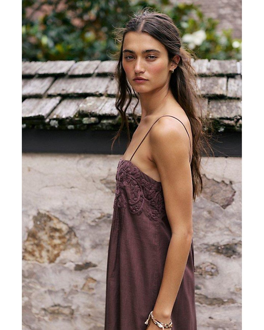 Free People Brown Sky Dancing Midi Dress