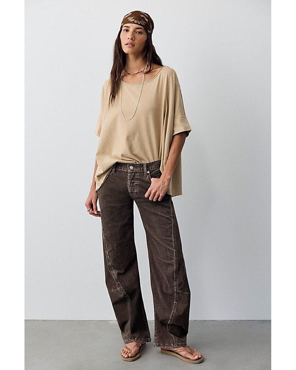 Free People Multicolor Fable Washed Cord Twisted Jeans