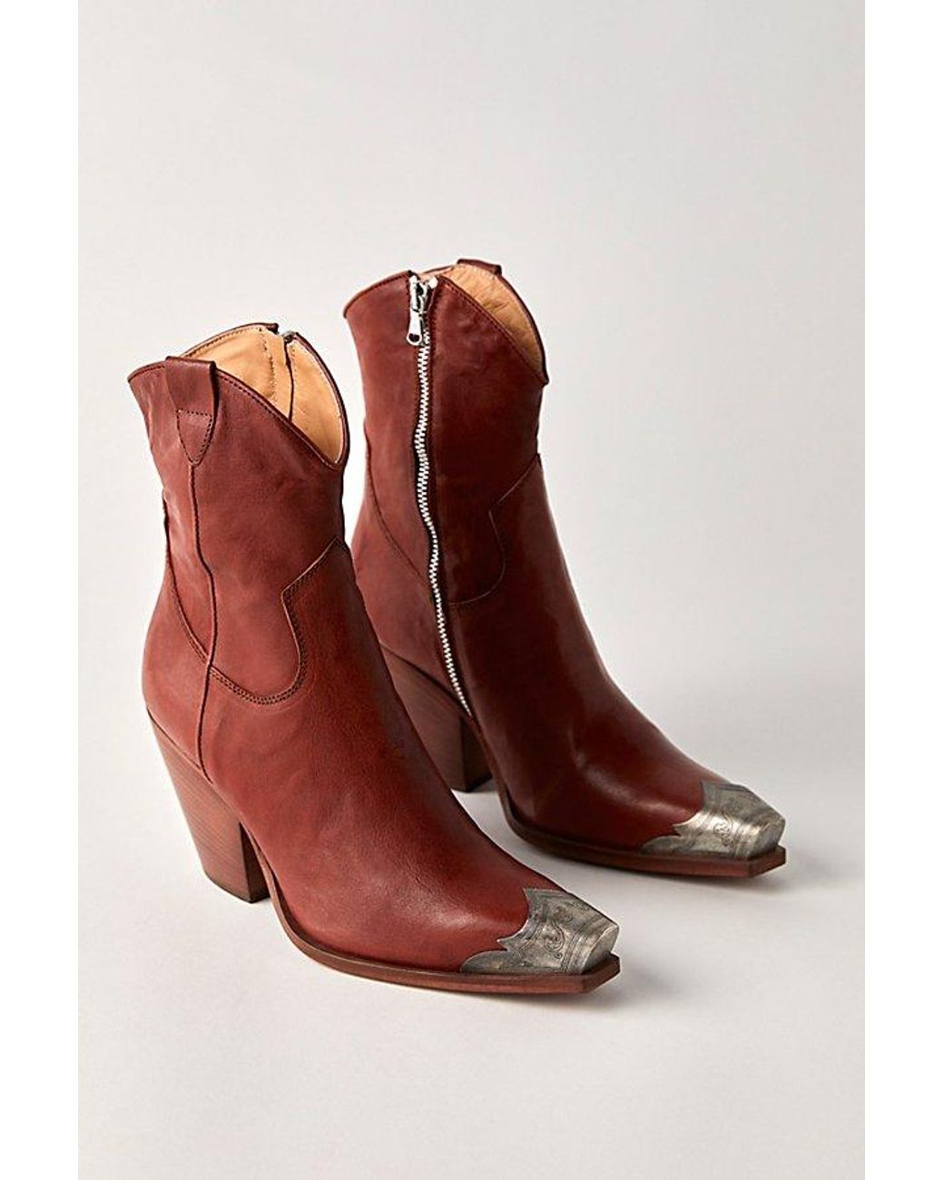 Free People Brayden Western Boots in Brown | Lyst