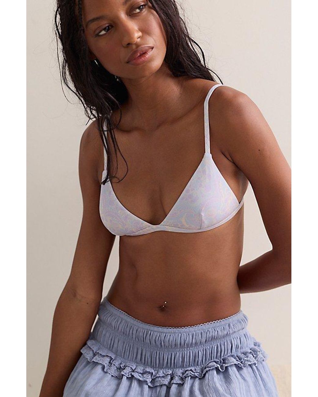 Intimately By Free People Multicolor Charlie Printed Microfiber Triangle Bralette By