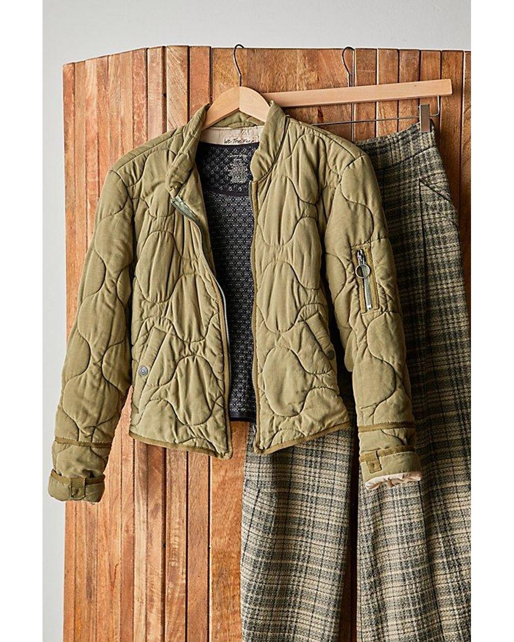 Free People Green Aura Liner Jacket At In Adventurer, Size: Xs