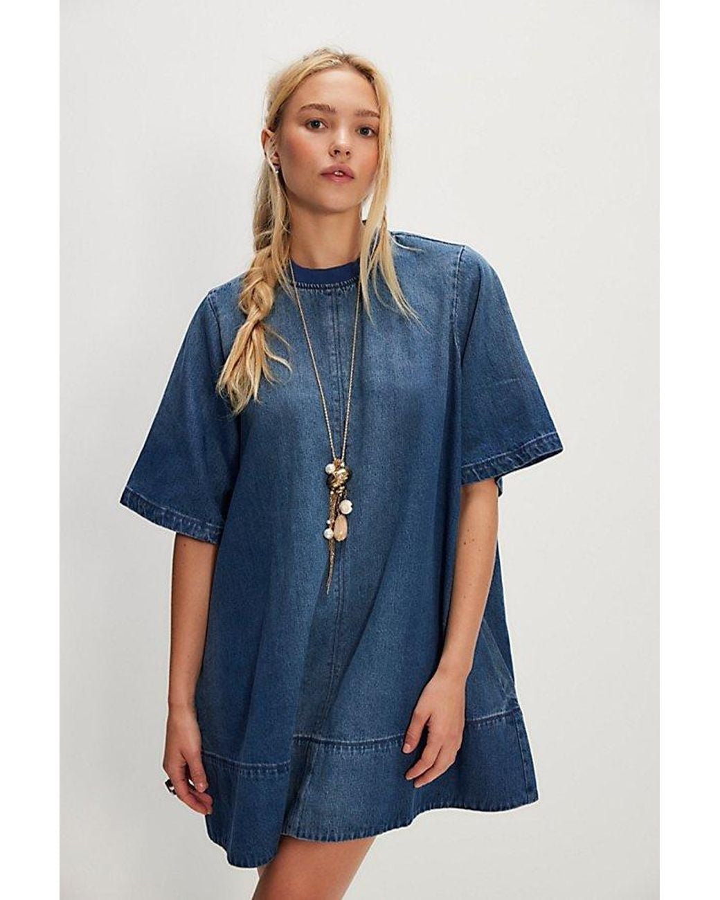 Free People Blue Harlow Mini Dress