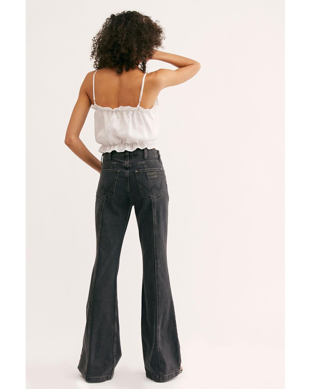 Wrangler seamed flare jeans sales