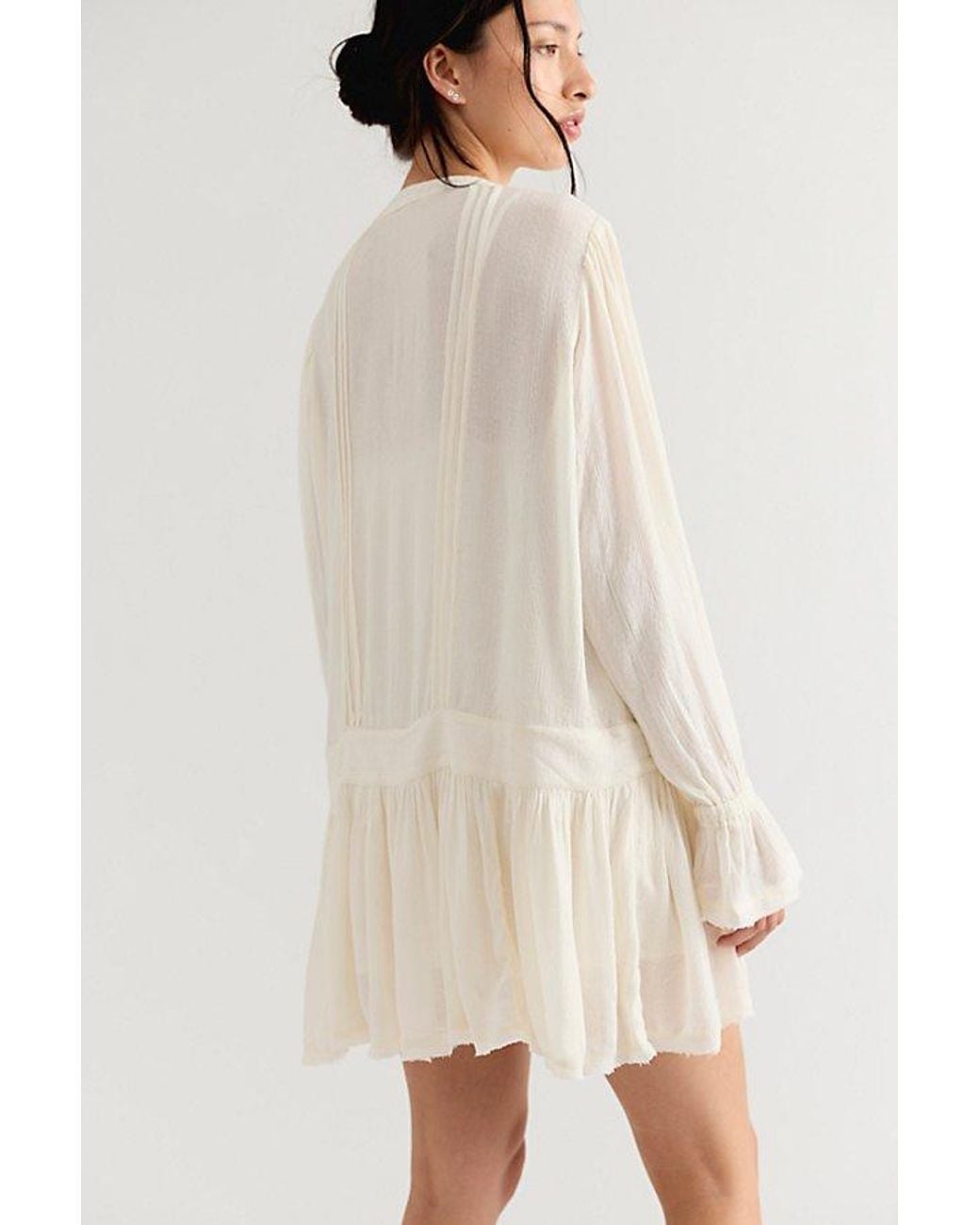 Free People Natural Haute Heirloom Mini Dress
