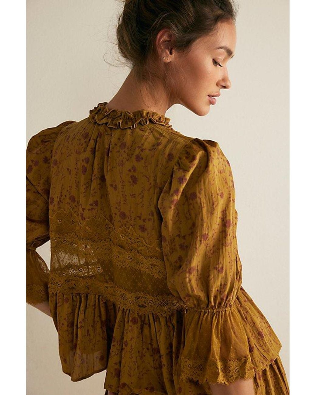 Intimately By Free People Brown Forever Young Printed Bed Jacket By