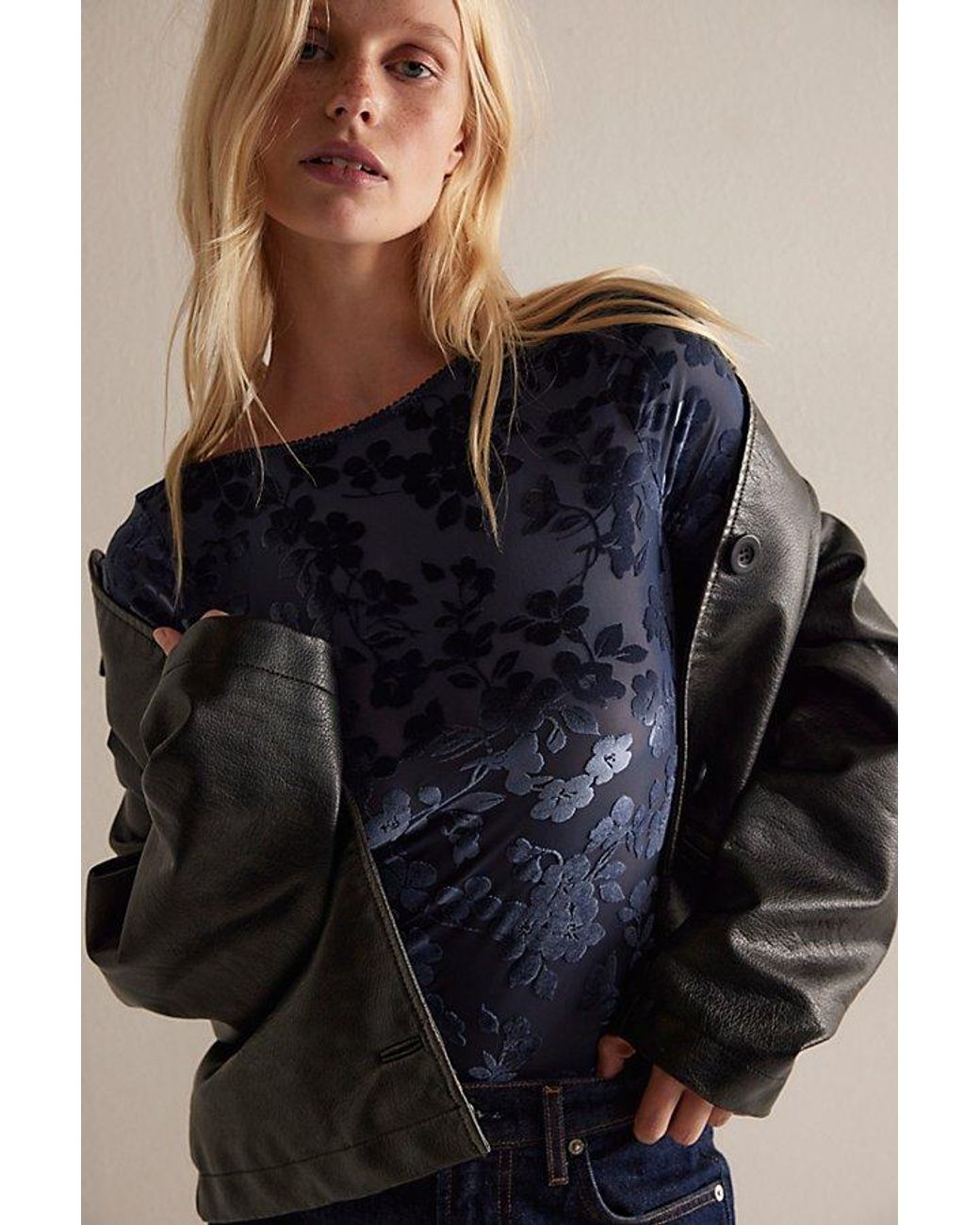 Intimately By Free People Blue Loved You First Bodysuit By
