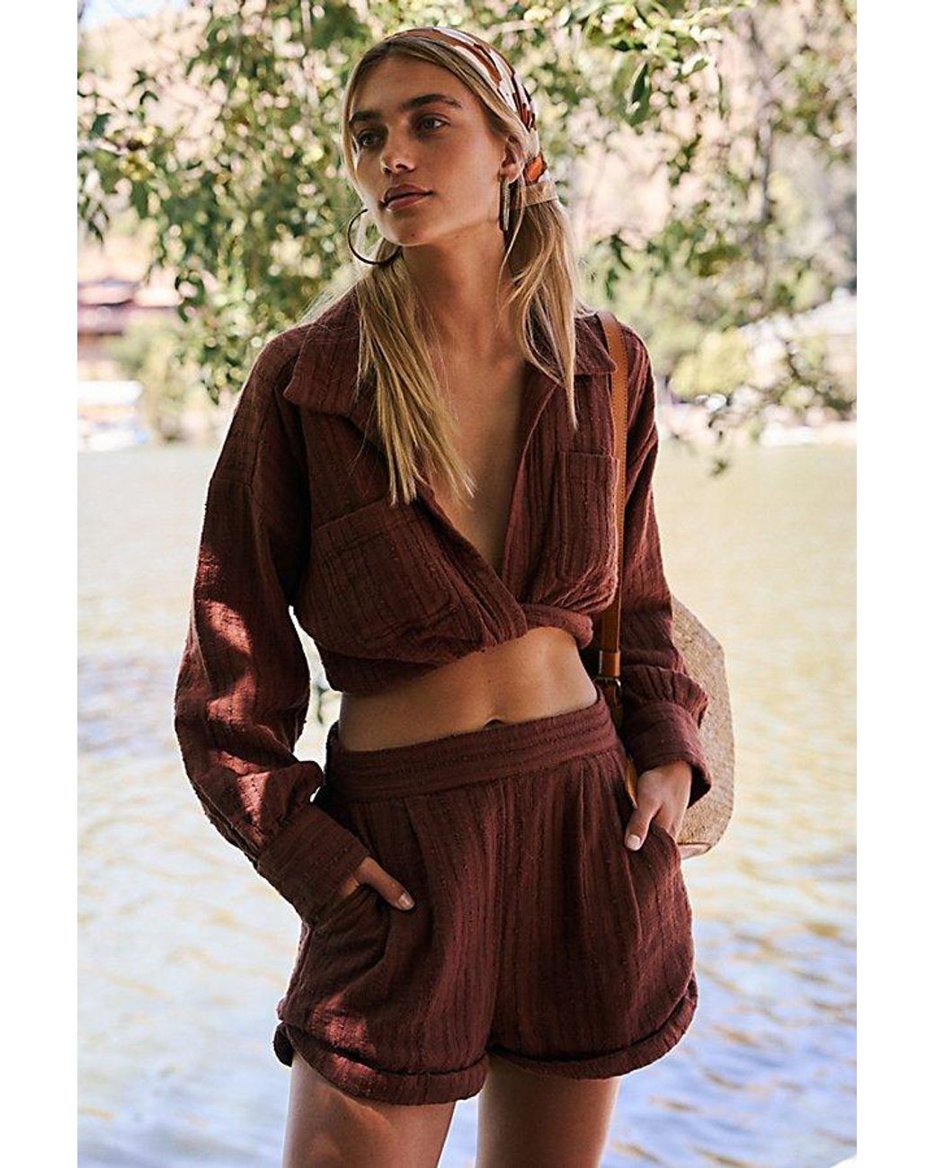 free-est Brown Stay Cool Co-ord