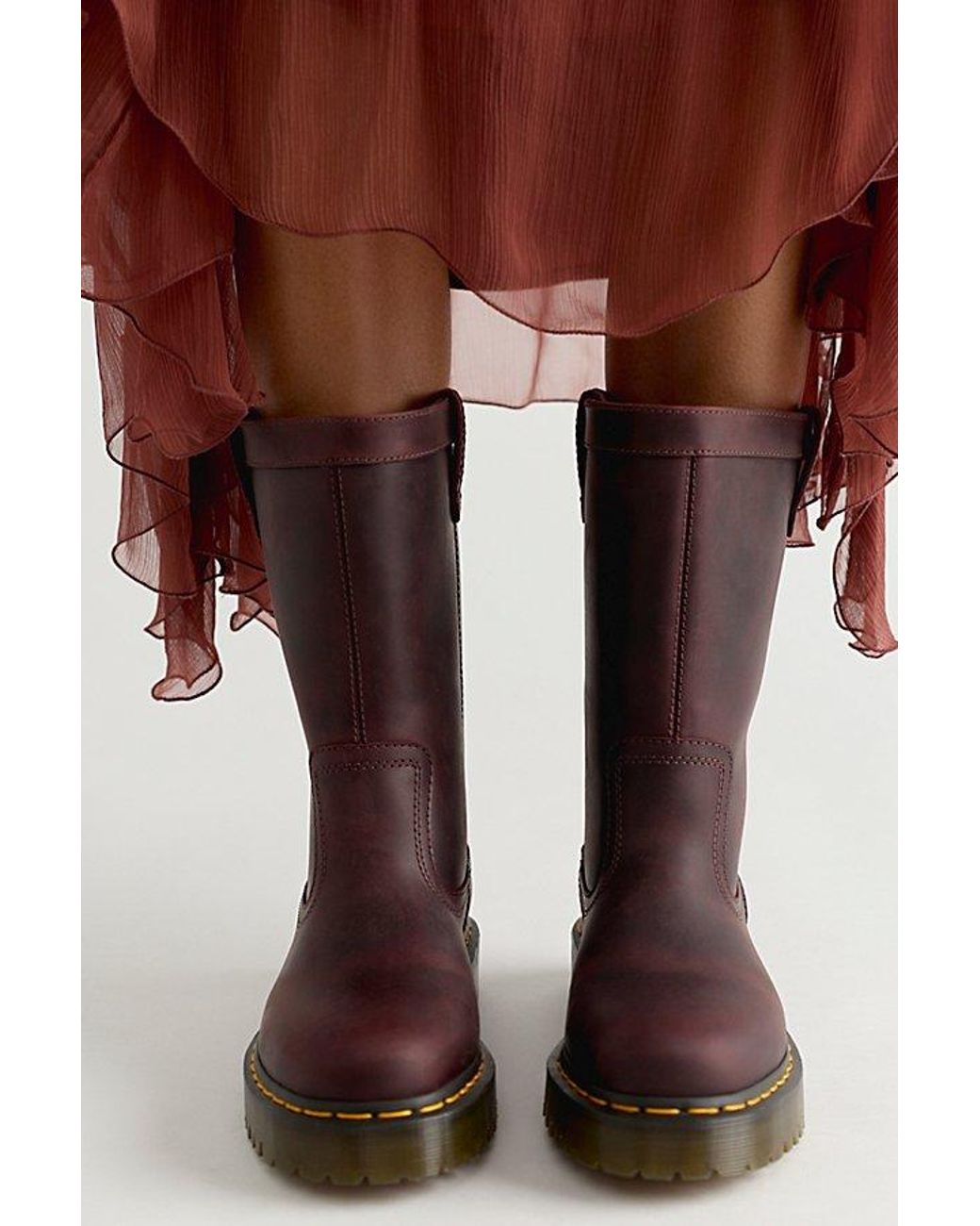 Dr. Martens Red Anistone Pull-On Boots Shoe