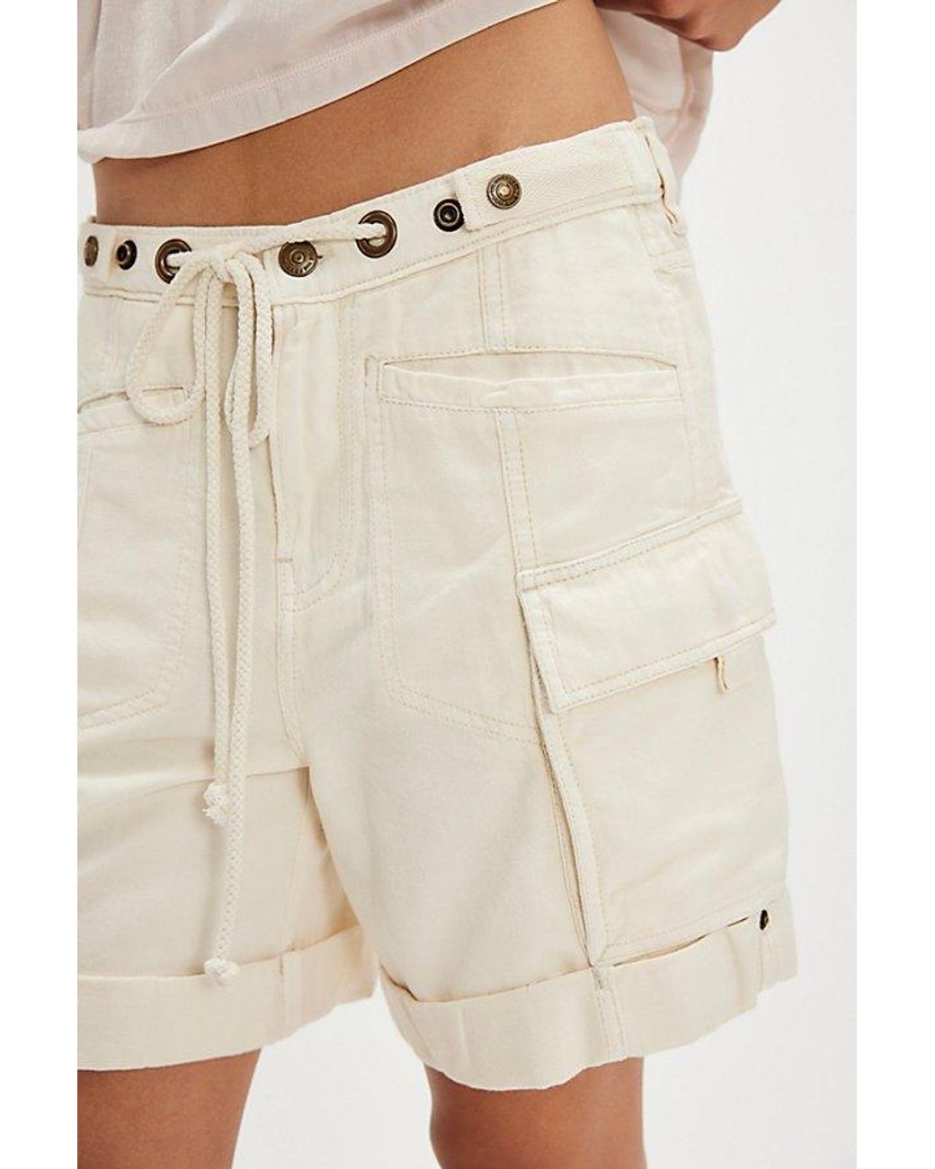 Free People Natural Frankie Washed Shorts