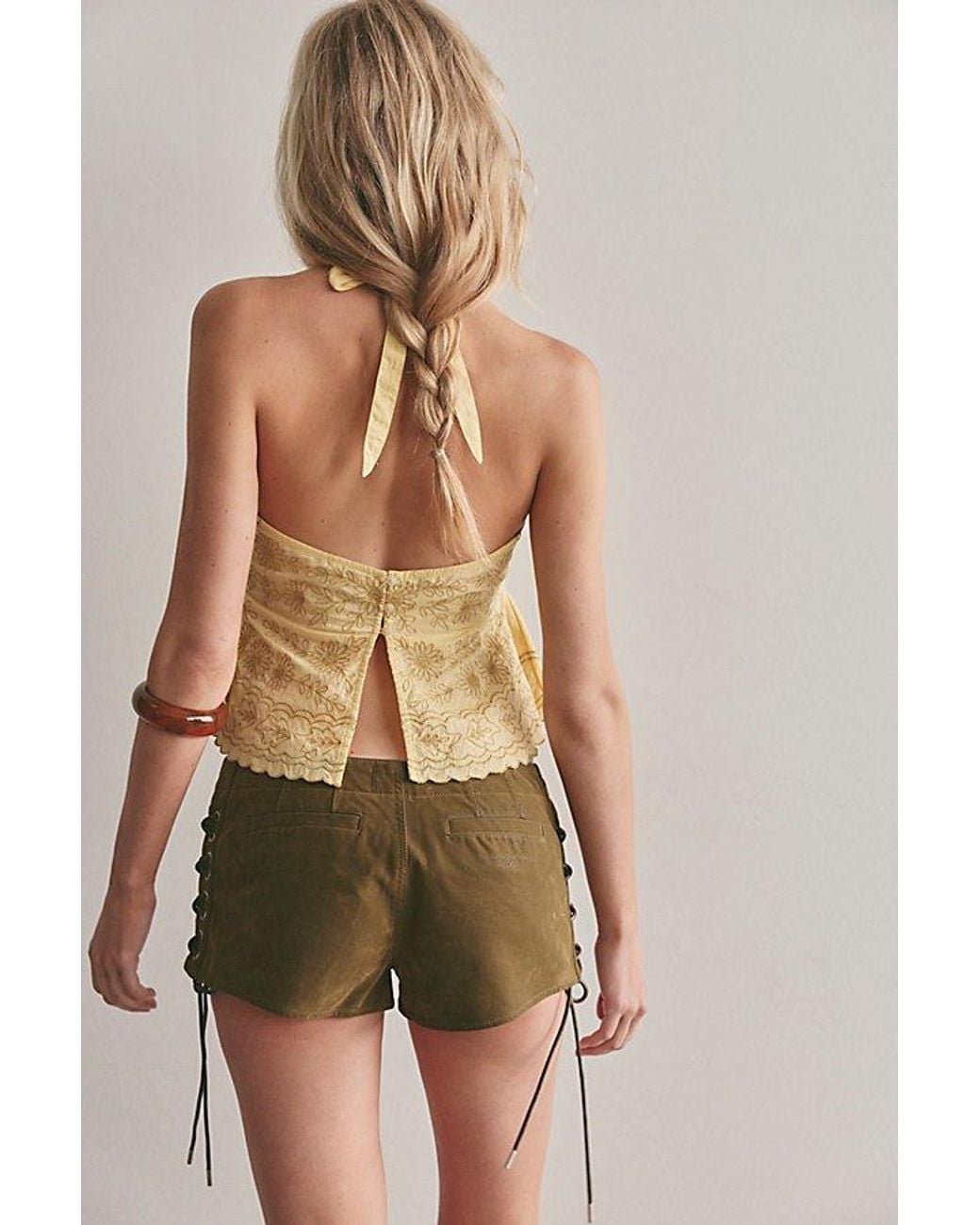 Free People Multicolor Sun Siren Vegan Suede Micro Shorts