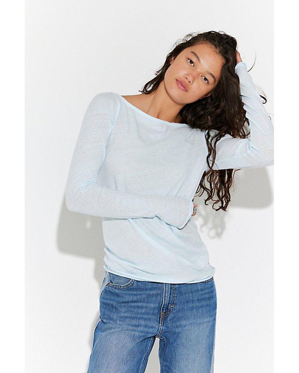 Free People White Most Loved Long Sleeve