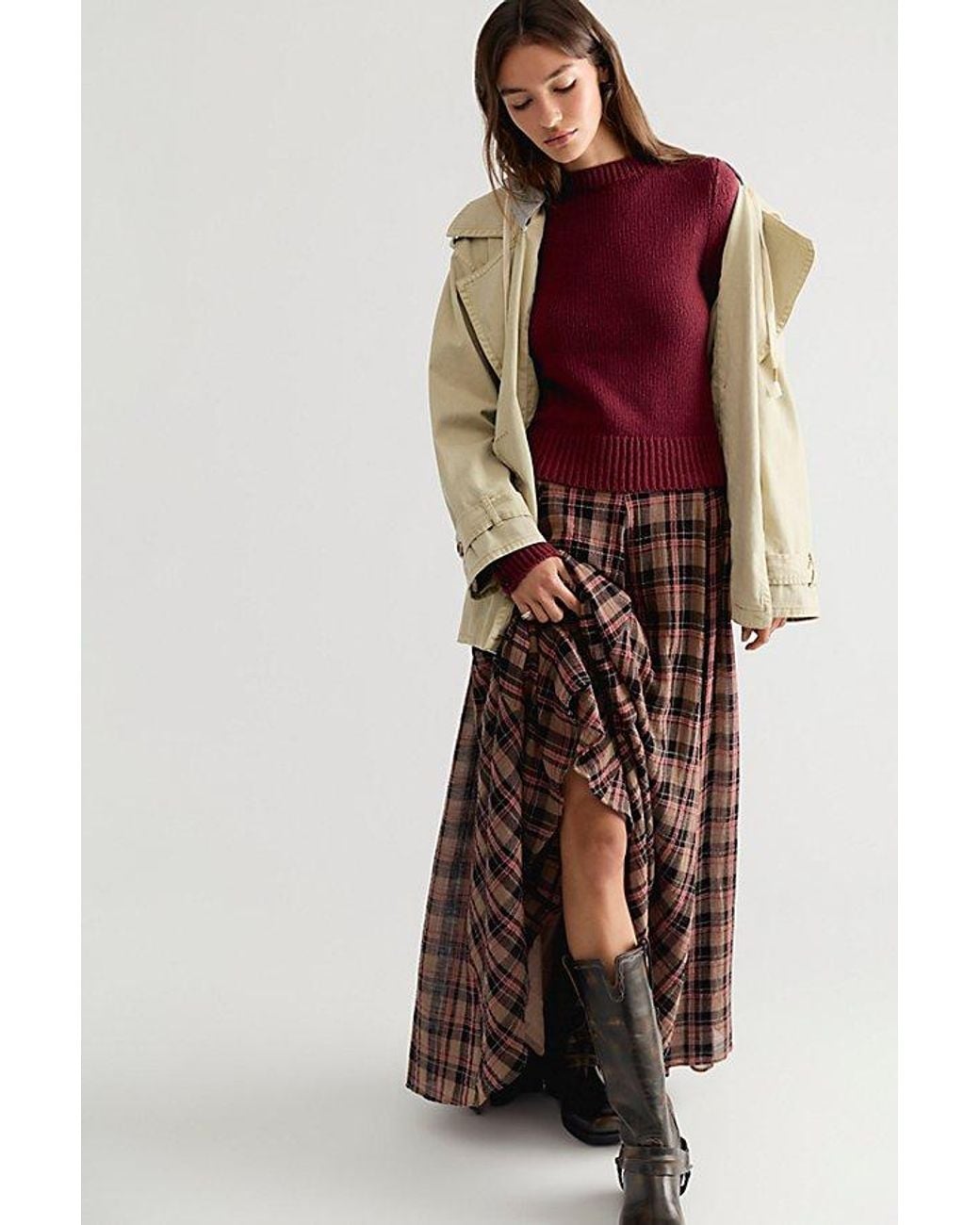 Free People Red Mila Pullover