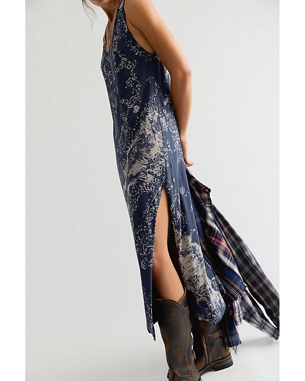 Ragabond Blue Cleo Bandana Maxi Top