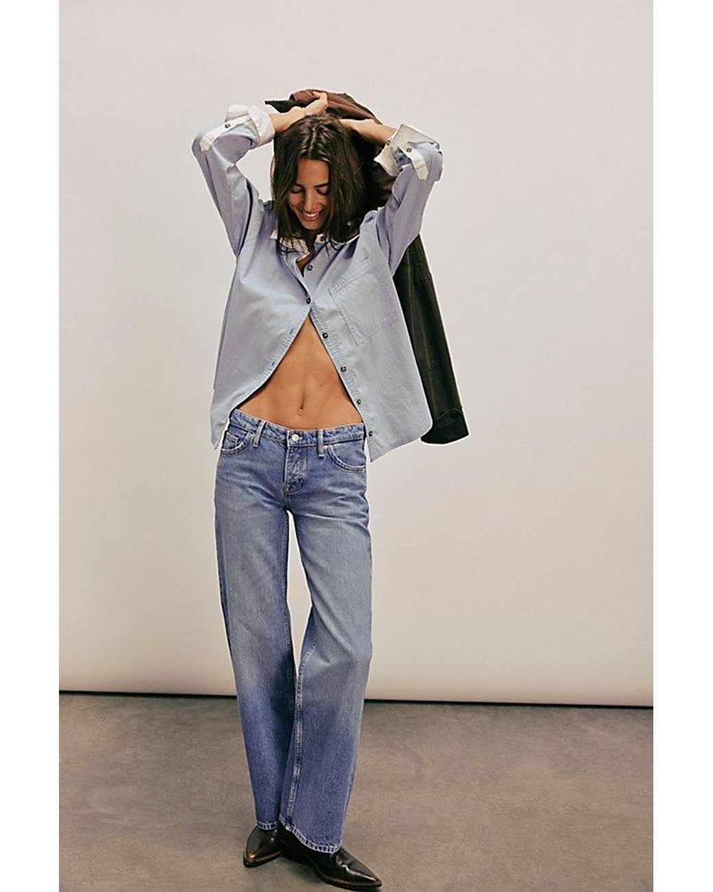 Free People Blue We The Free Tennessee Low-Rise Boyfriend Jeans