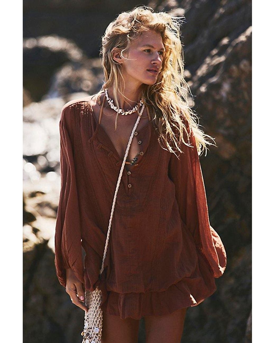 free-est Brown Florence Mini Dress By