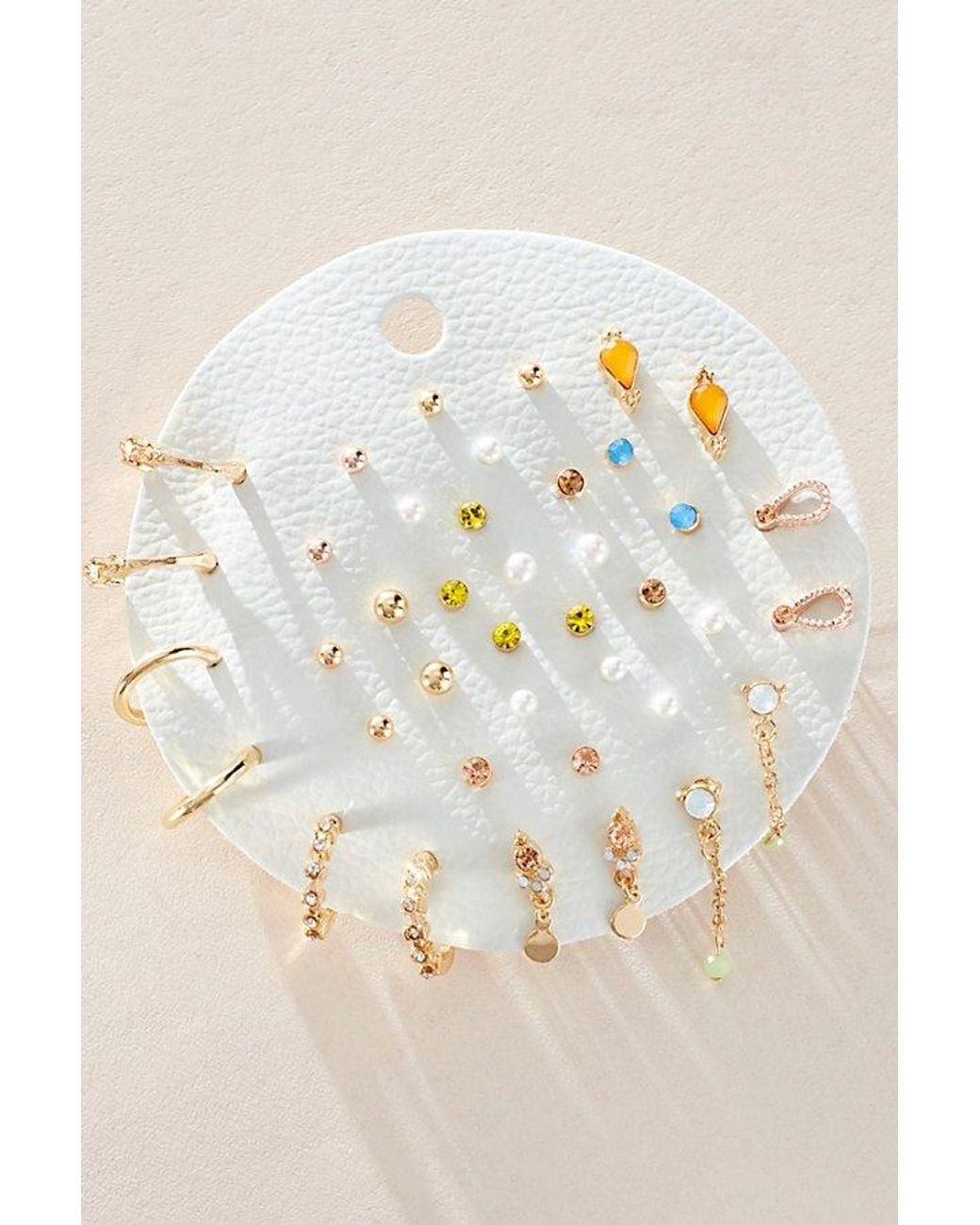 Free People Multicolor Teeny Tiny Mega Stud Earring Set