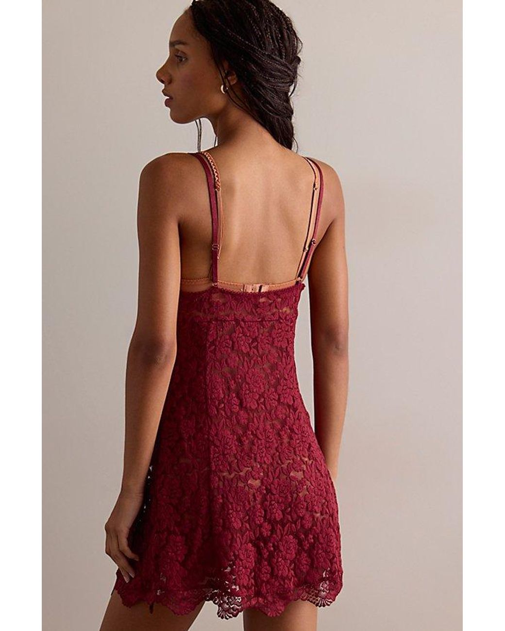 Intimately By Free People Red First Impressions Mini Slip Dress By