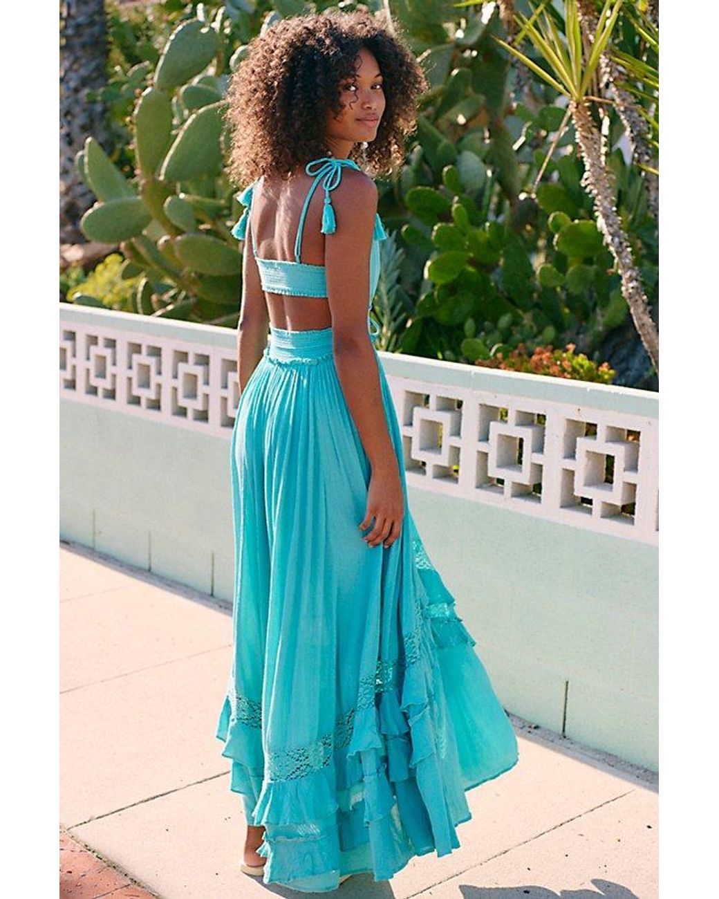 Free People Santa Maria Maxi Dress in Green | Lyst