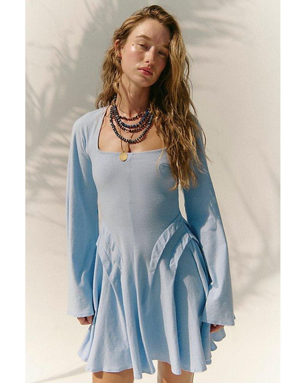 free-est Blue Lumi Mini Dress By