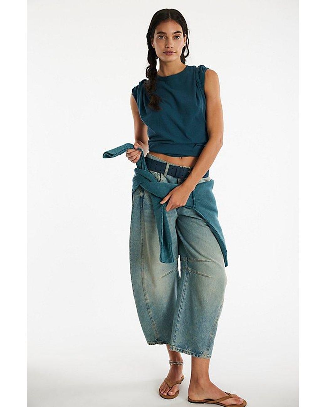 Free People Blue We The Free Nina Tee