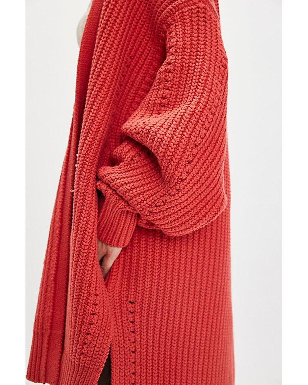 Free People Red Nightingale Cardi