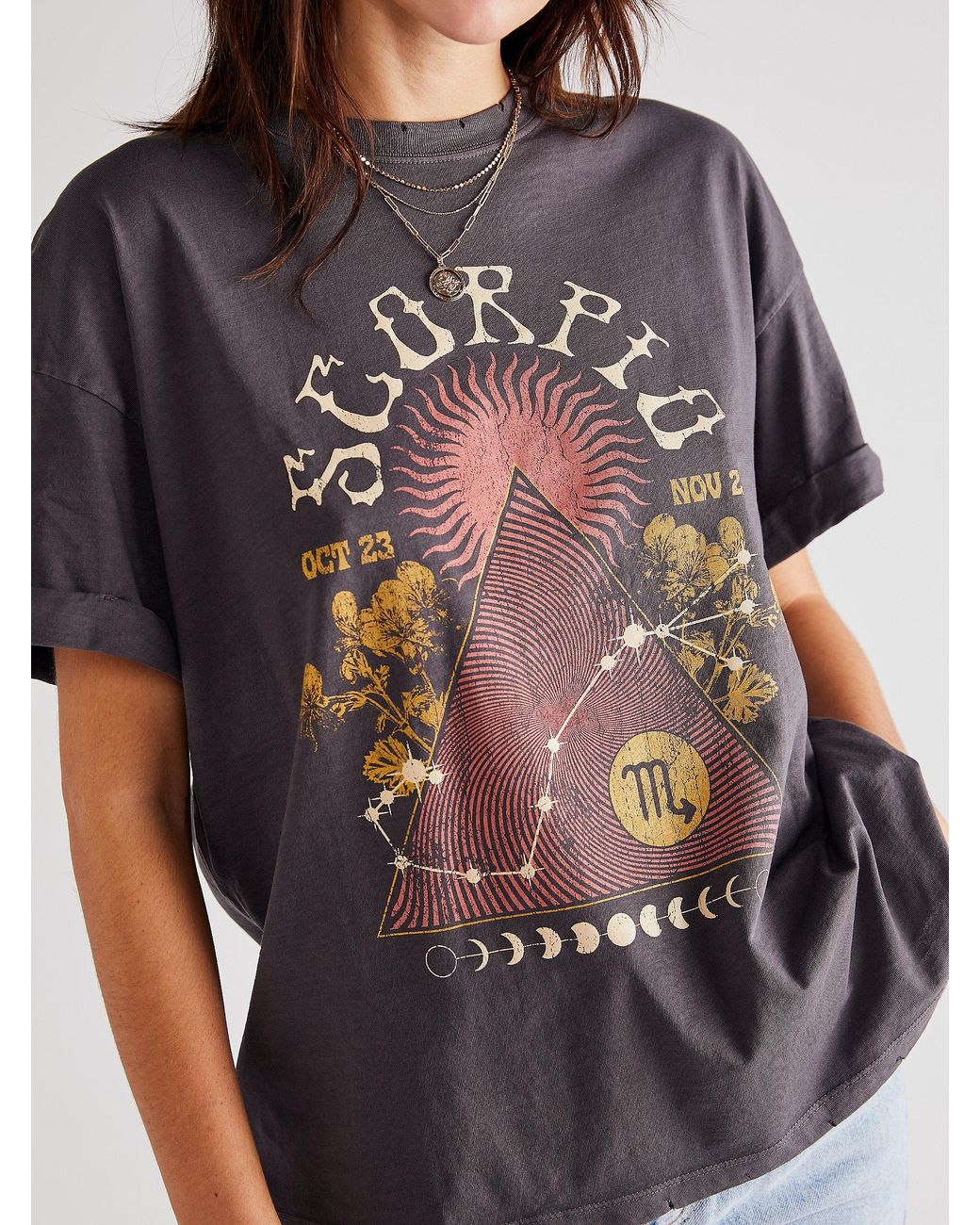 Free People Horoscope Band Tee in Black Lyst