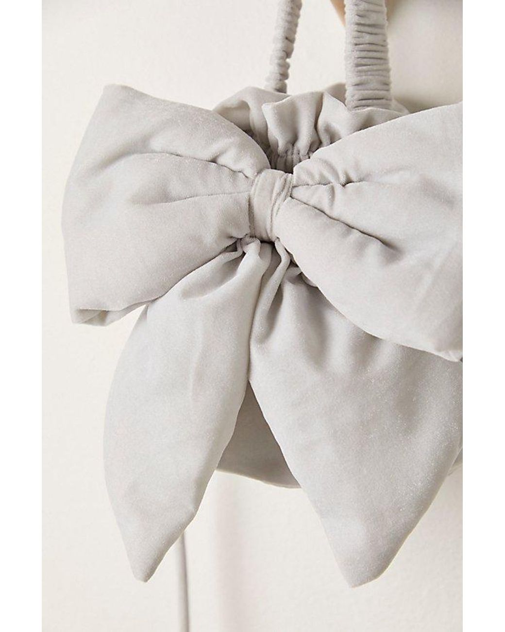 Free People Natural Belle Velvet Bow Bag