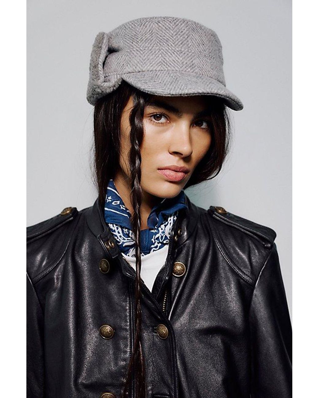 Free People Black Cozy Convertible Cadet Hat