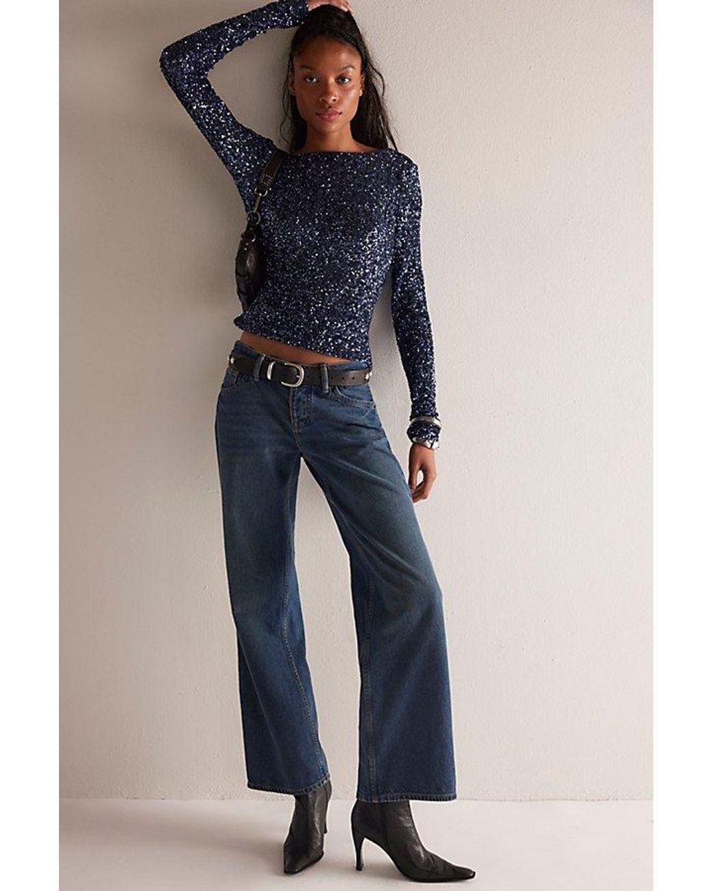 Intimately By Free People Blue Leading The Way Long Sleeve By