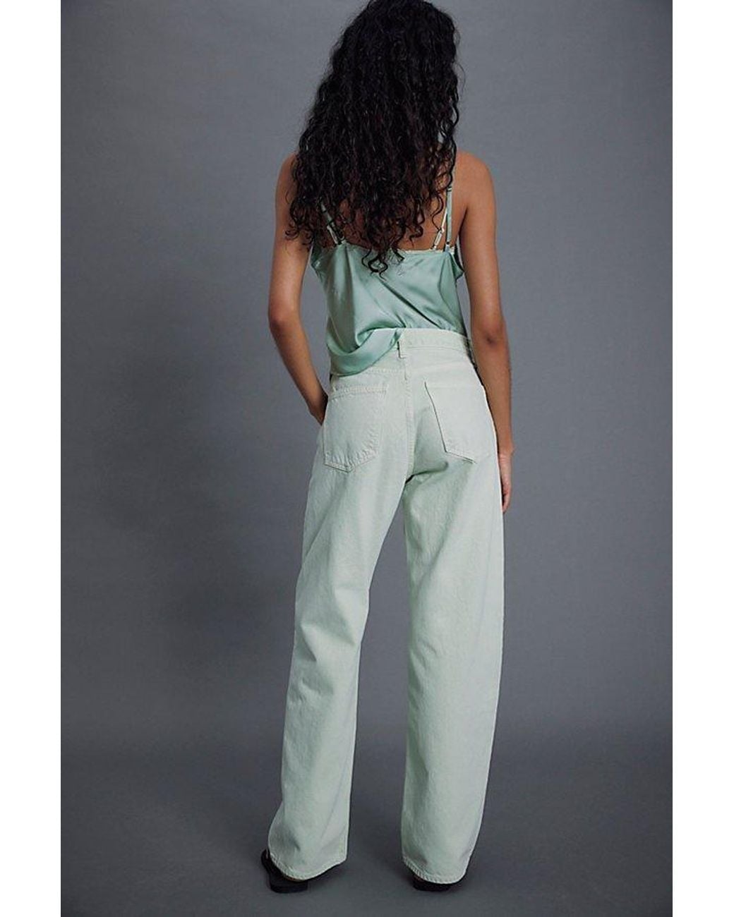 Agolde Gray Long Arc Jeans