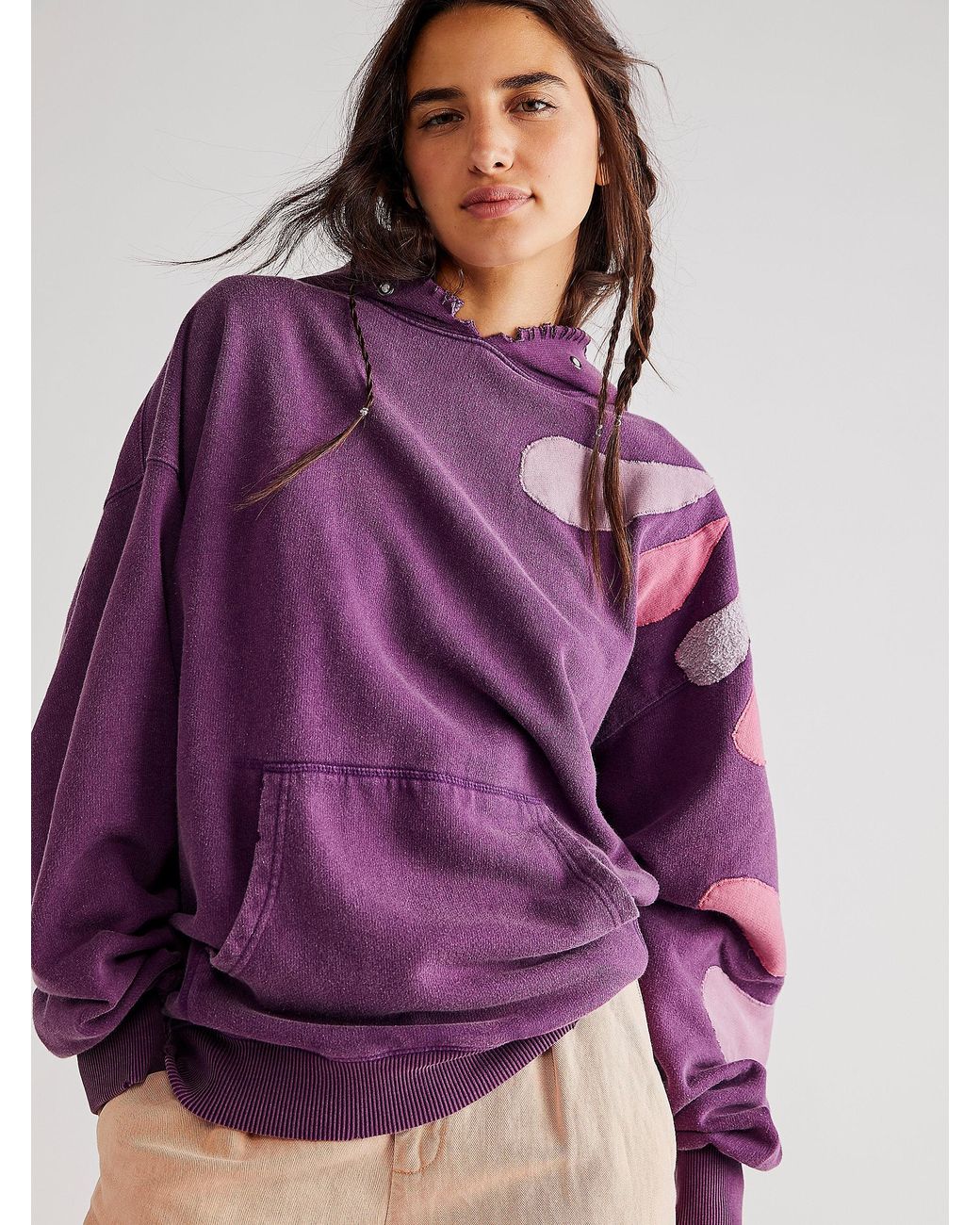 Free People It's A Vibe Hoodie in Purple Lyst