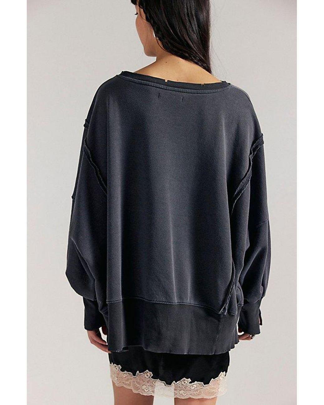 Free People Red Graphic Camden Pullover