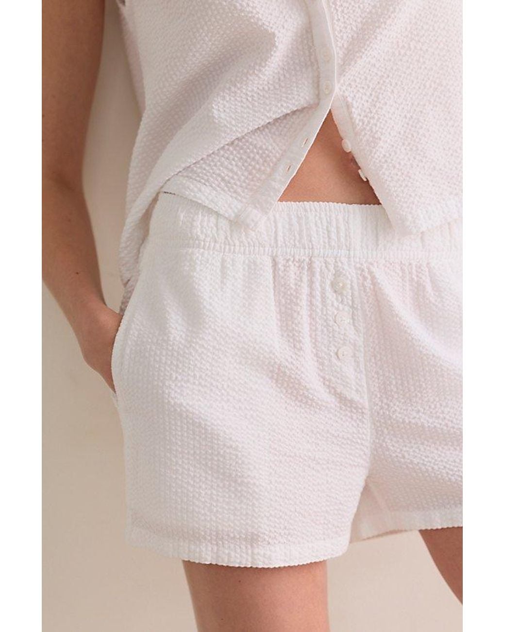 Nudea Natural Cotton Seersucker Boxer Shorts
