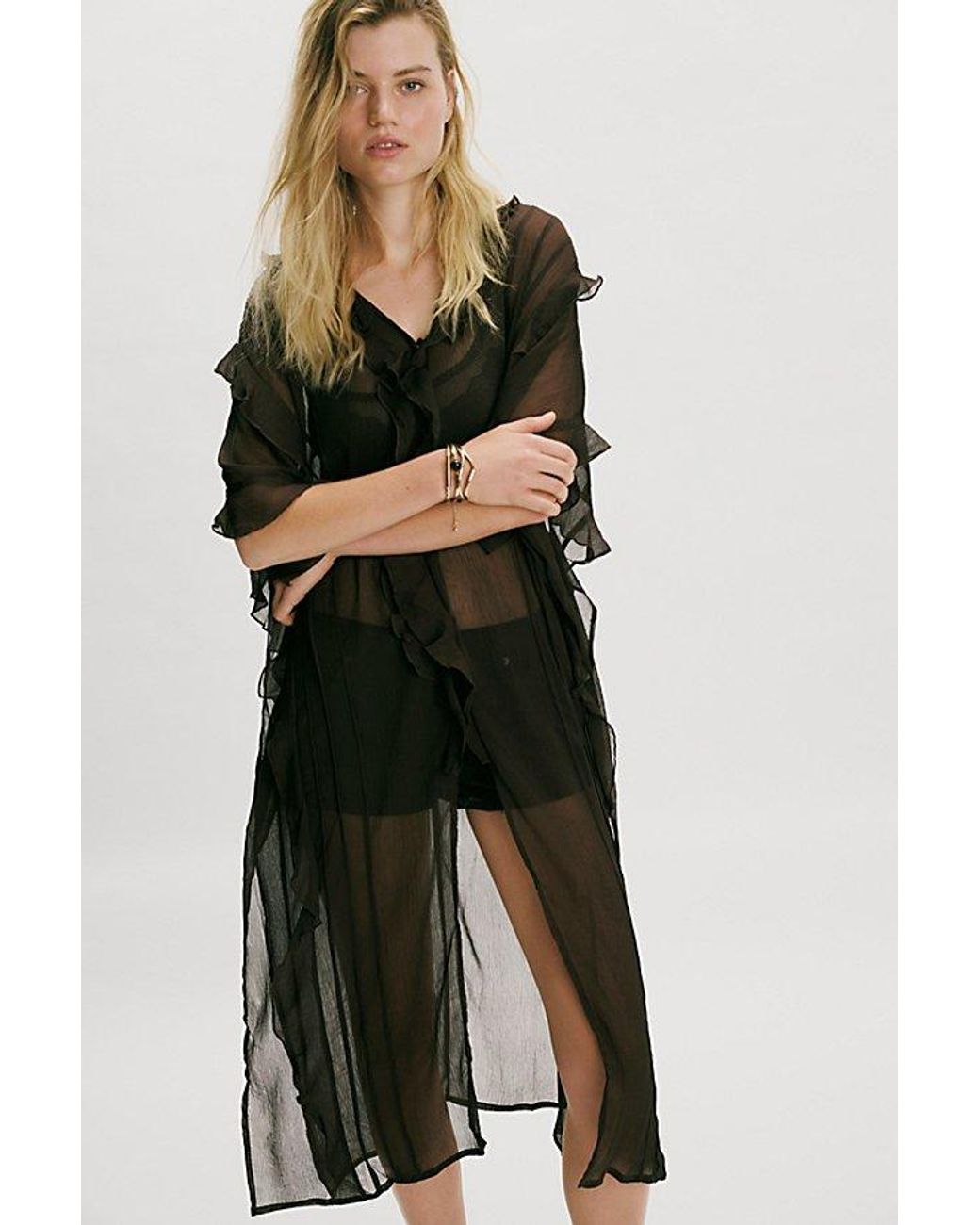 Free People Natural Winter Valley Kimono
