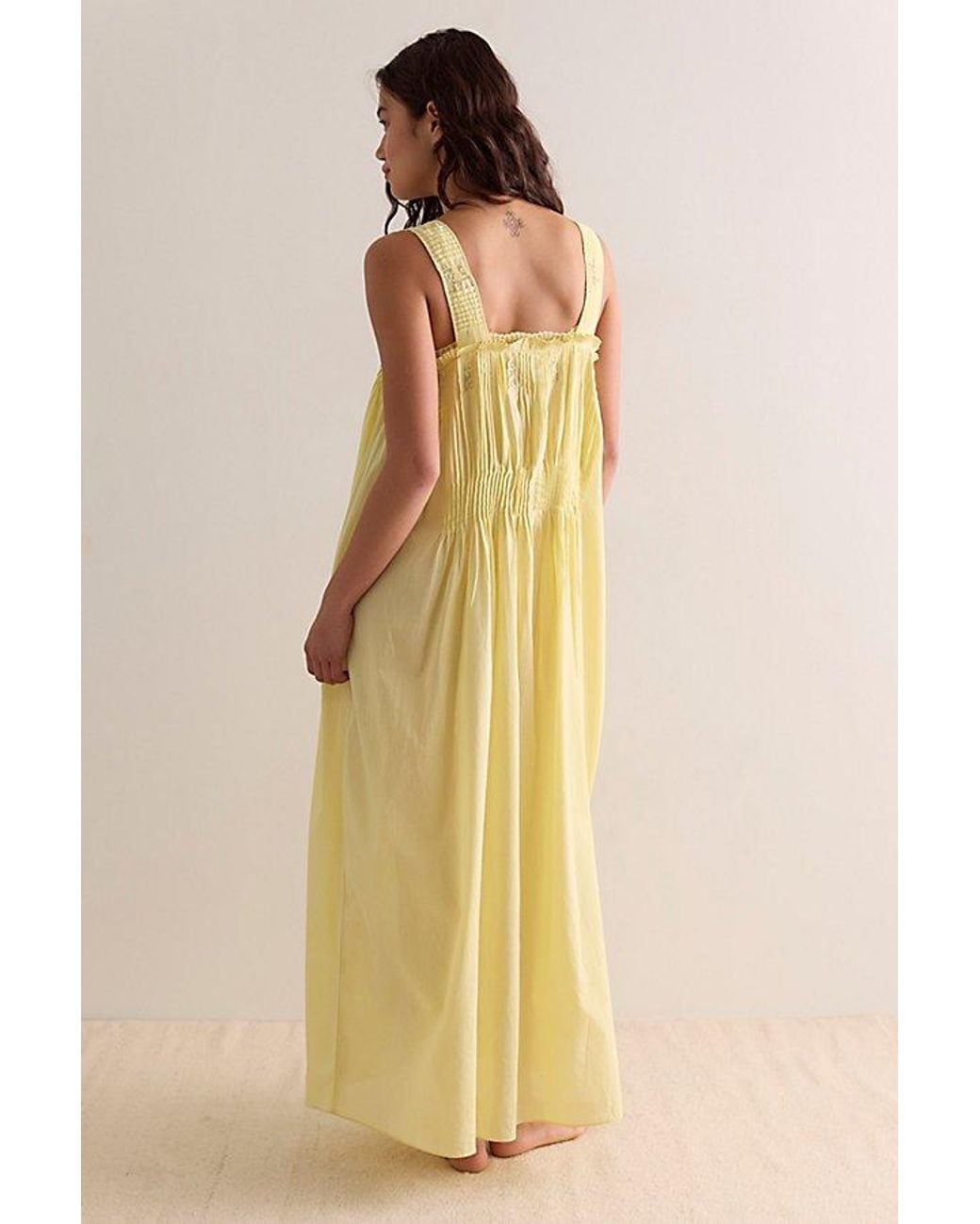 Intimately By Free People Natural Salty Sol Maxi Slip Dress By