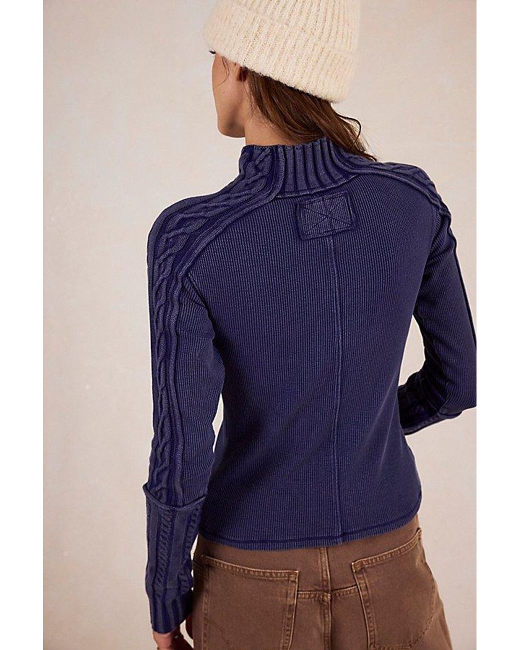 Free People Blue Breezy Swit Top
