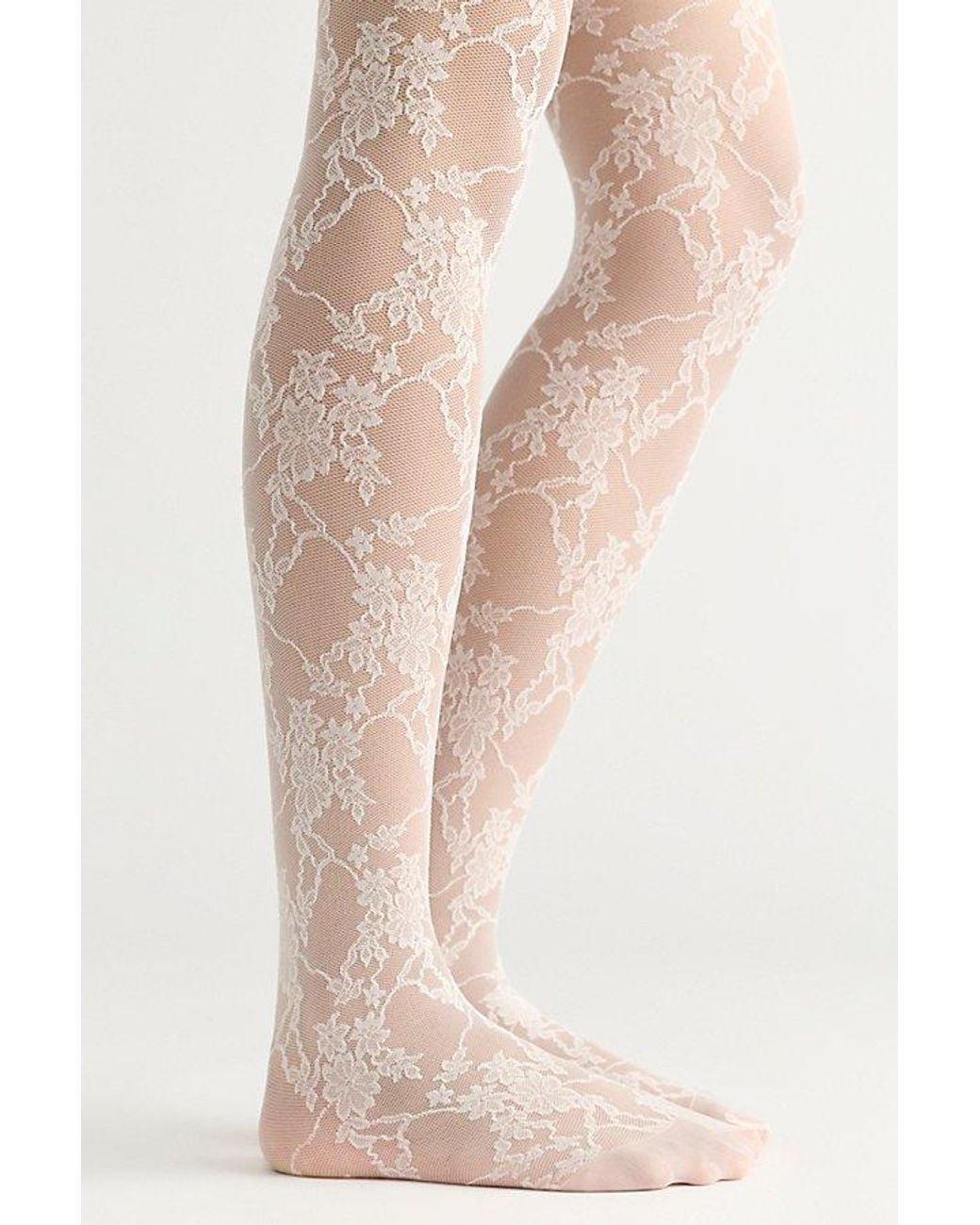 Swedish Stockings Blue X Free People Lena Lace Tights