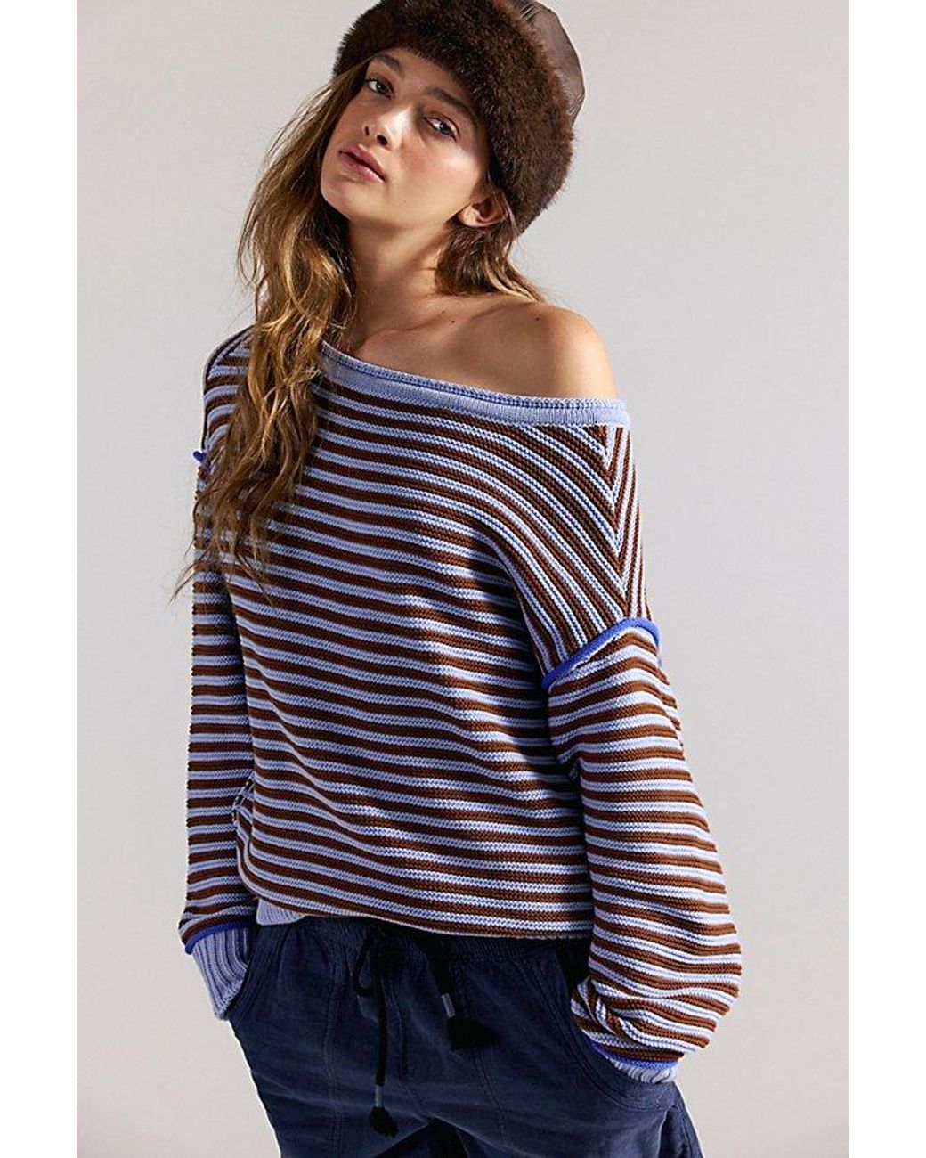 Free People Blue Asher Pullover